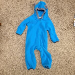 🆕️ Cuddle Club Blue Winter Teddy Bear Suit 6-12mos Baby Boy Winter Onesi